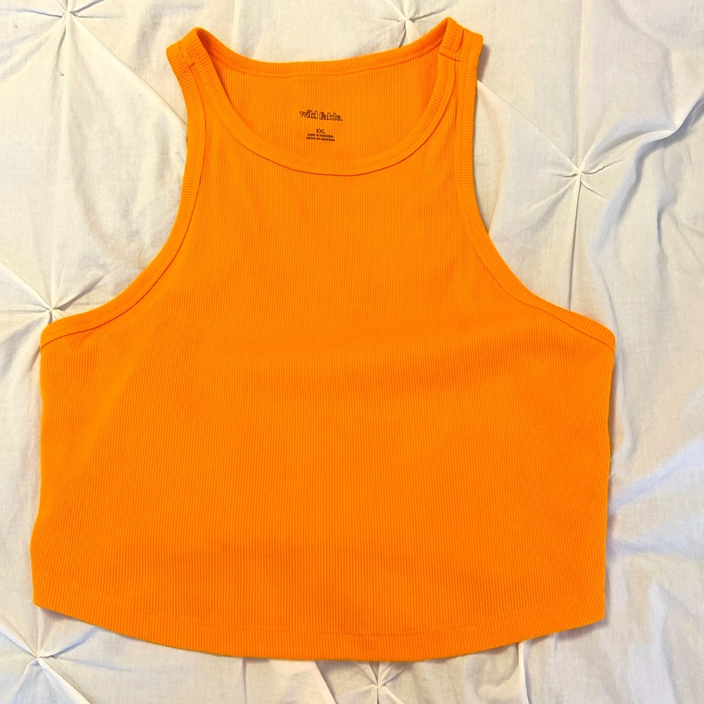 orange tank top